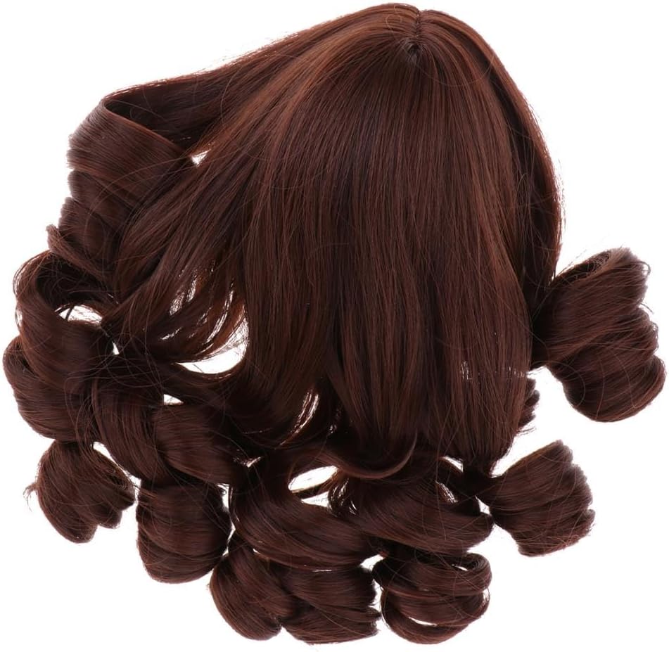 High Temperature Wire Long Straight Hair Wig for 1/3 Doll 20-21cm Head - DIY Doll Wig for Dolls - Dolls Straight Wig - Doll Hair - Perfect for Doll DIY Making - - Brown, as described