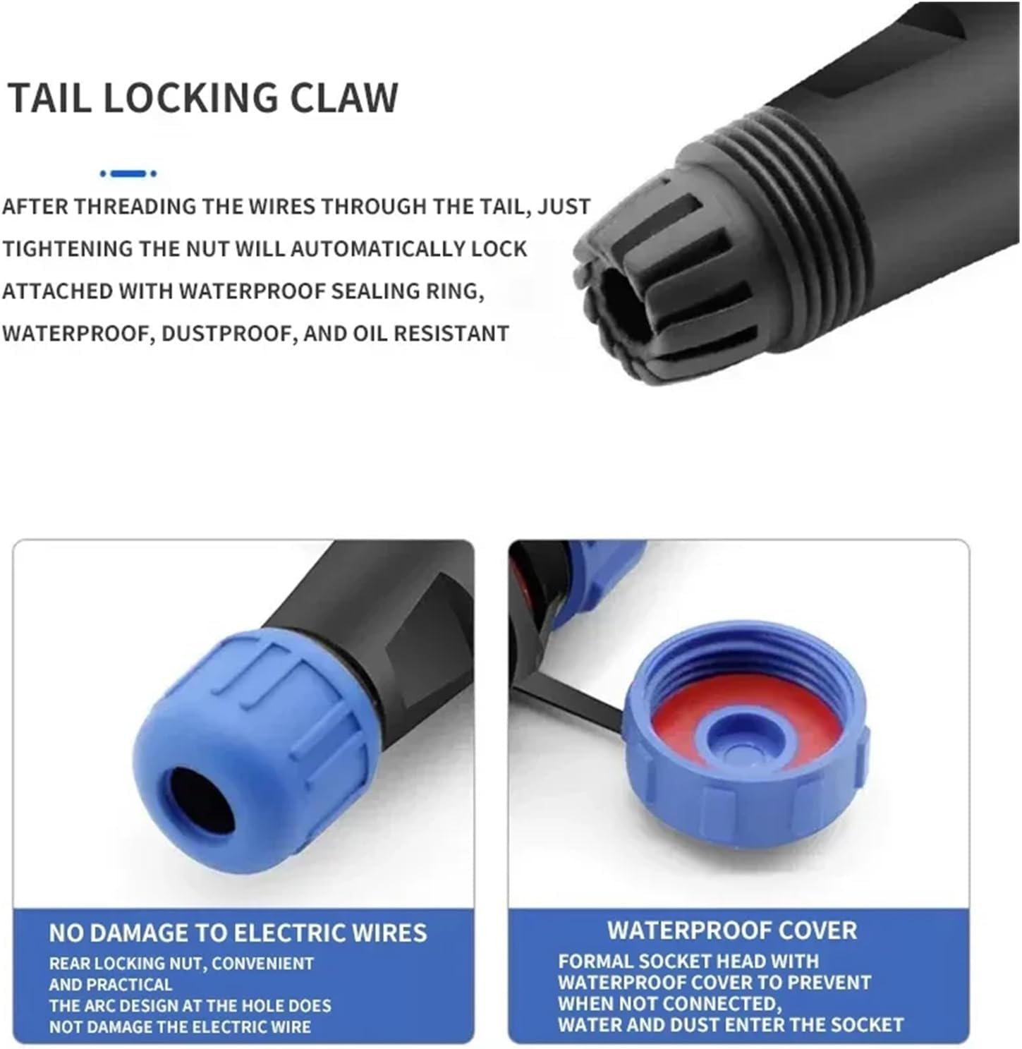 5 Sets SP13 IP68 Aviation Plug Socket Connector 2/3/4/5/6/7/9PIN Male Female Butt Joint Waterproof(Sp13-2p-docking)