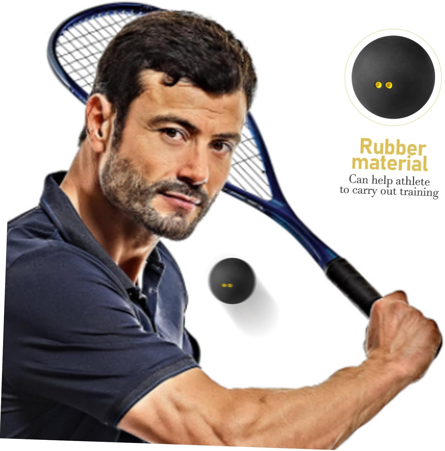 HANABASS Squash Ball Racketball Outdoor Racket Training Racket s Rubber Training s Indoor