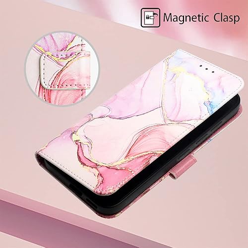 Miniatura 9 de Compatible con Galaxy Z Fold5 - Funda de piel para teléfono, tarjetero de mármol, funda para tarjetas de crédito, para mujer, cordón cruzado largo