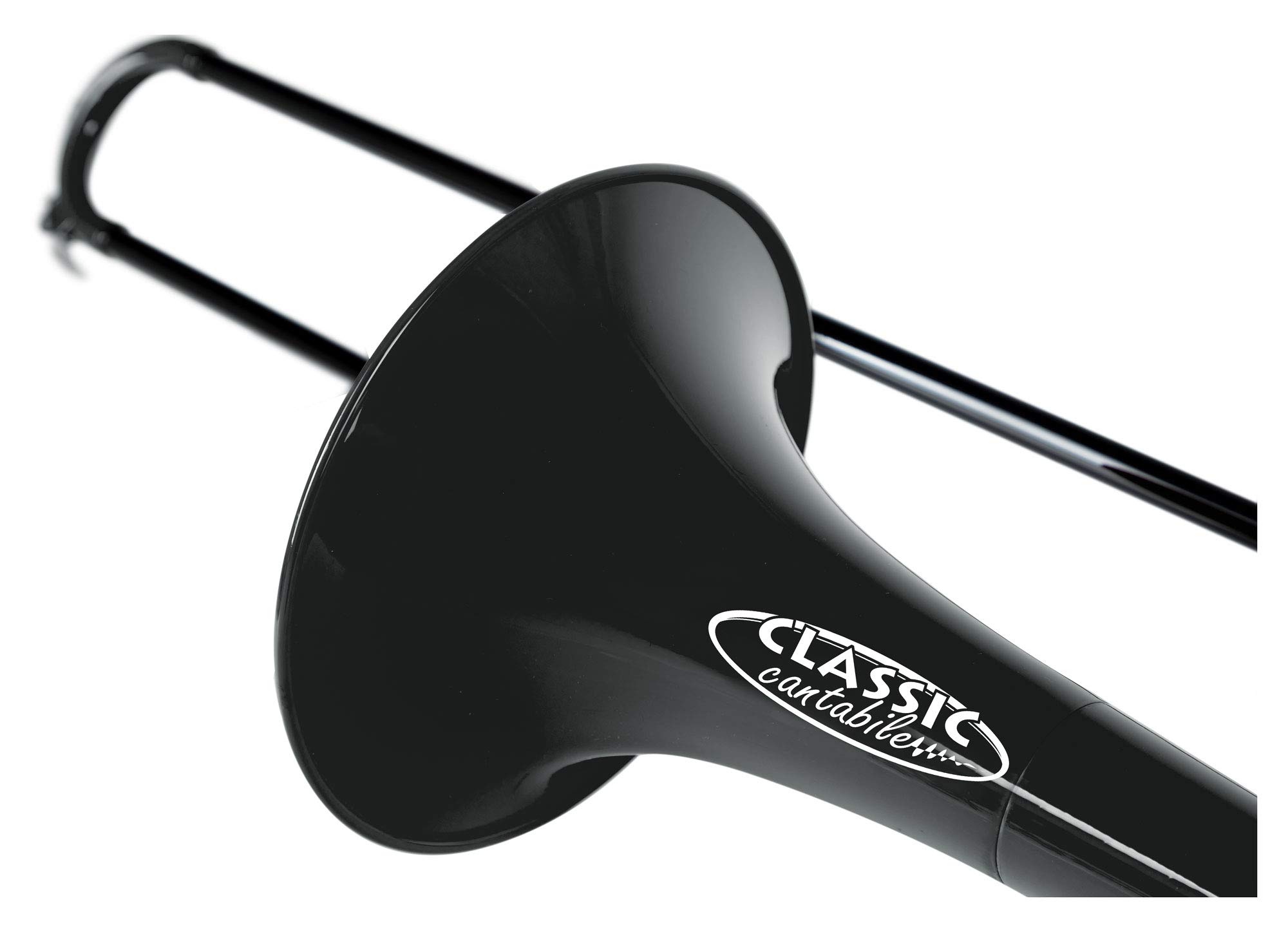 Classic Cantabile MardiBrass Trombone Ténor en ABS Plastique - Accord Bb - Coulisse en fibre de verre - 660g léger - Perce : 12 mm - avec embouchure et housse - noir