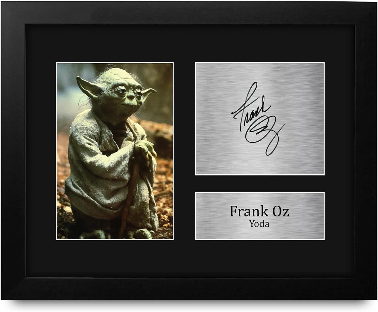 Frank Oz Gift USL Framed Signed Printed Autograph Star Wars Gifts Yoda Print Photo Picture Display - US Letter Size