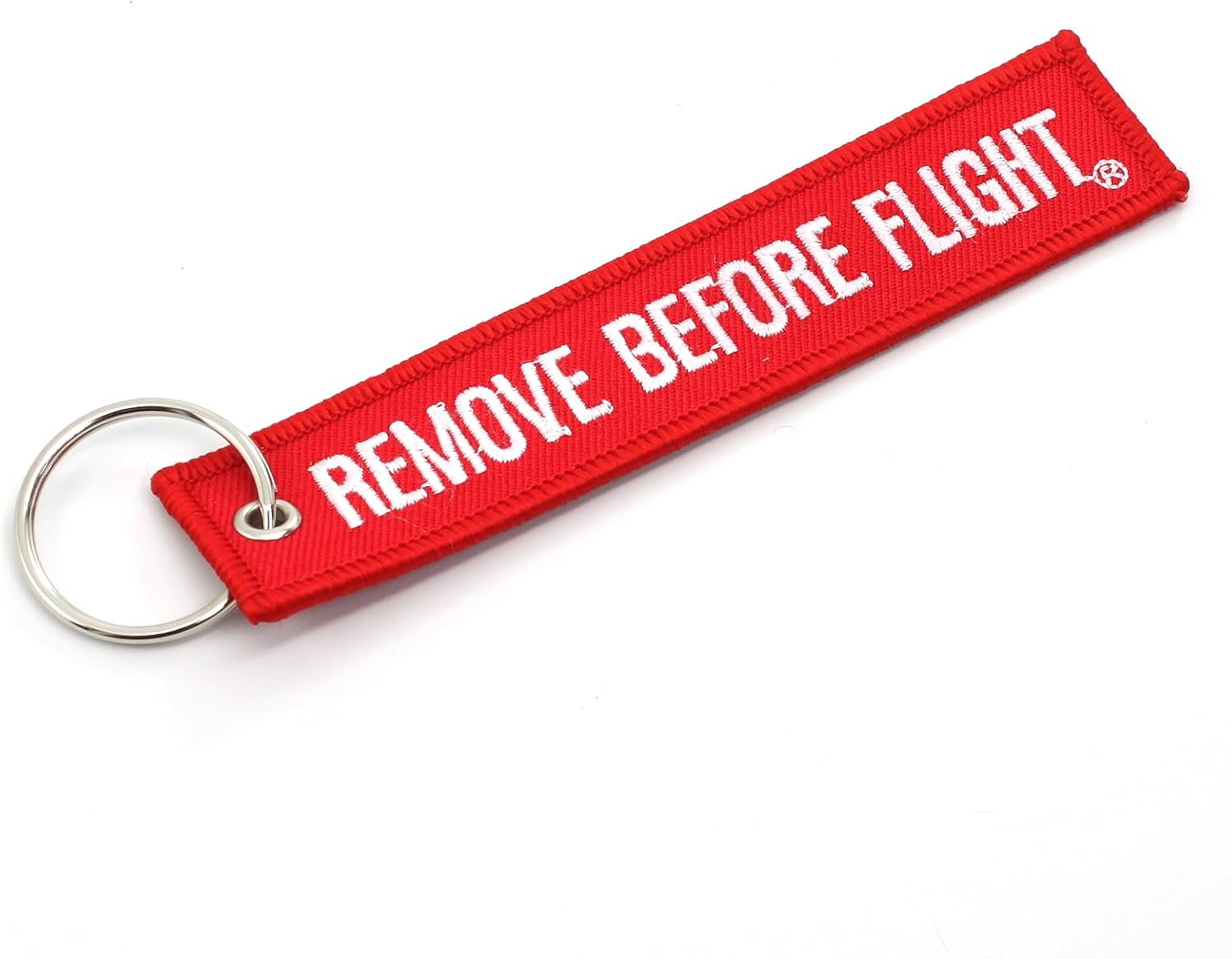 Rotary13B1 Remove Before Flight Key Chain - Red/White QTY 1piece - 100% embroidered image 4