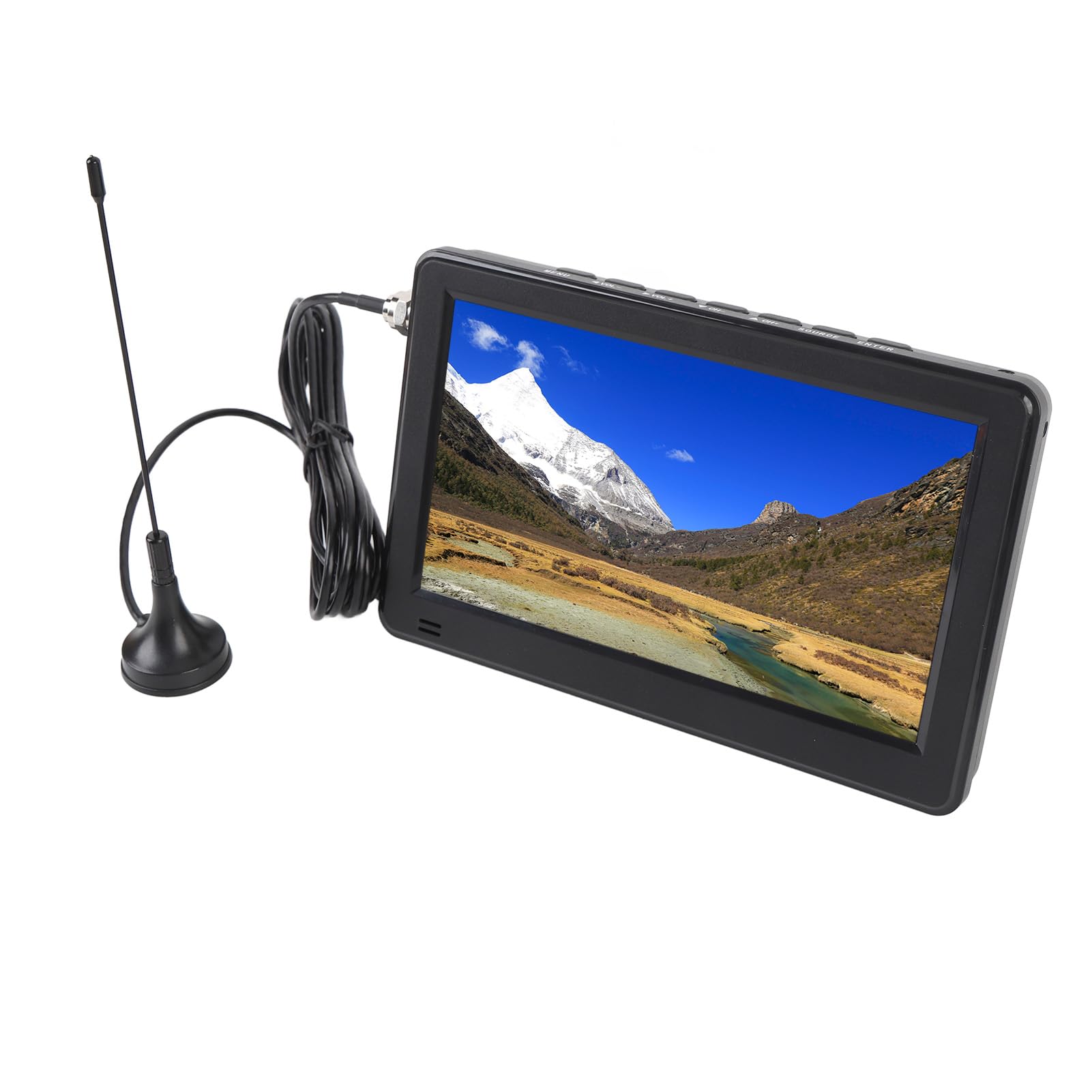 Sxhlseller tv Digital TV de 6 Pulgadas, Televisión Portátil para Automóviles con Batería Recargable de 1500 mAh y Control Remoto