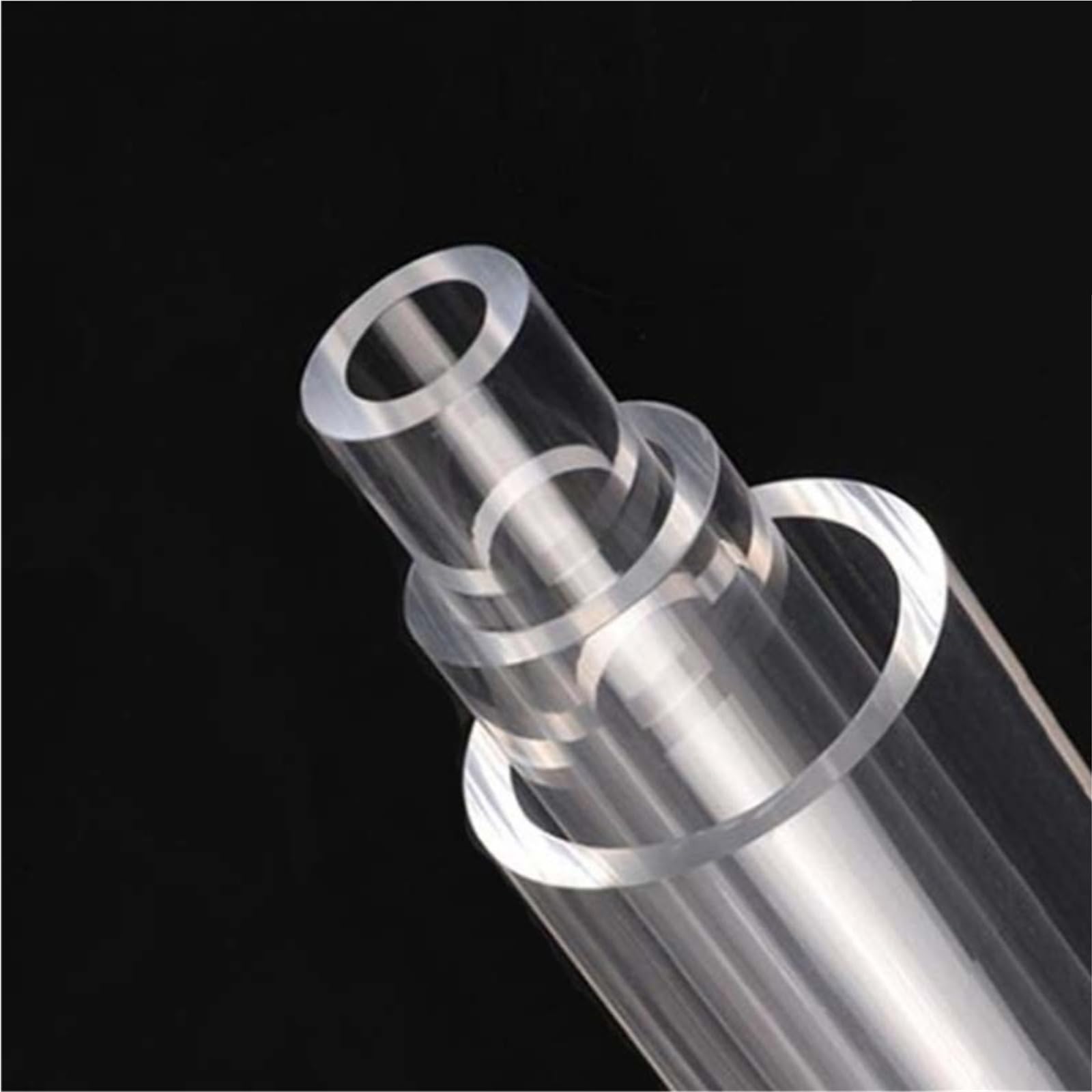 Tamaños múltiples del tubo redondo rígido claro de acrílico los 24cm 49cm | Tubo acrílico transparente de alta claridad, fácil de cortar y liviano for proyectos de bricolaje(49CM*35MM*25MM)