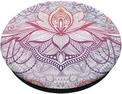 Miniatura 2 de Flor de loto para meditación de yoga rosa Zen Namaste idea de regalo PopSockets agarre y soporte para teléfonos y tabletas