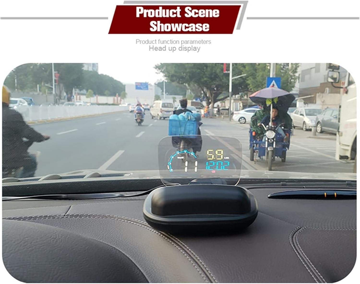 Head-up Display C600 OBD2 Smart Display Speedometer Temperature Car Electronics Speed Projector HUD On The Windshield