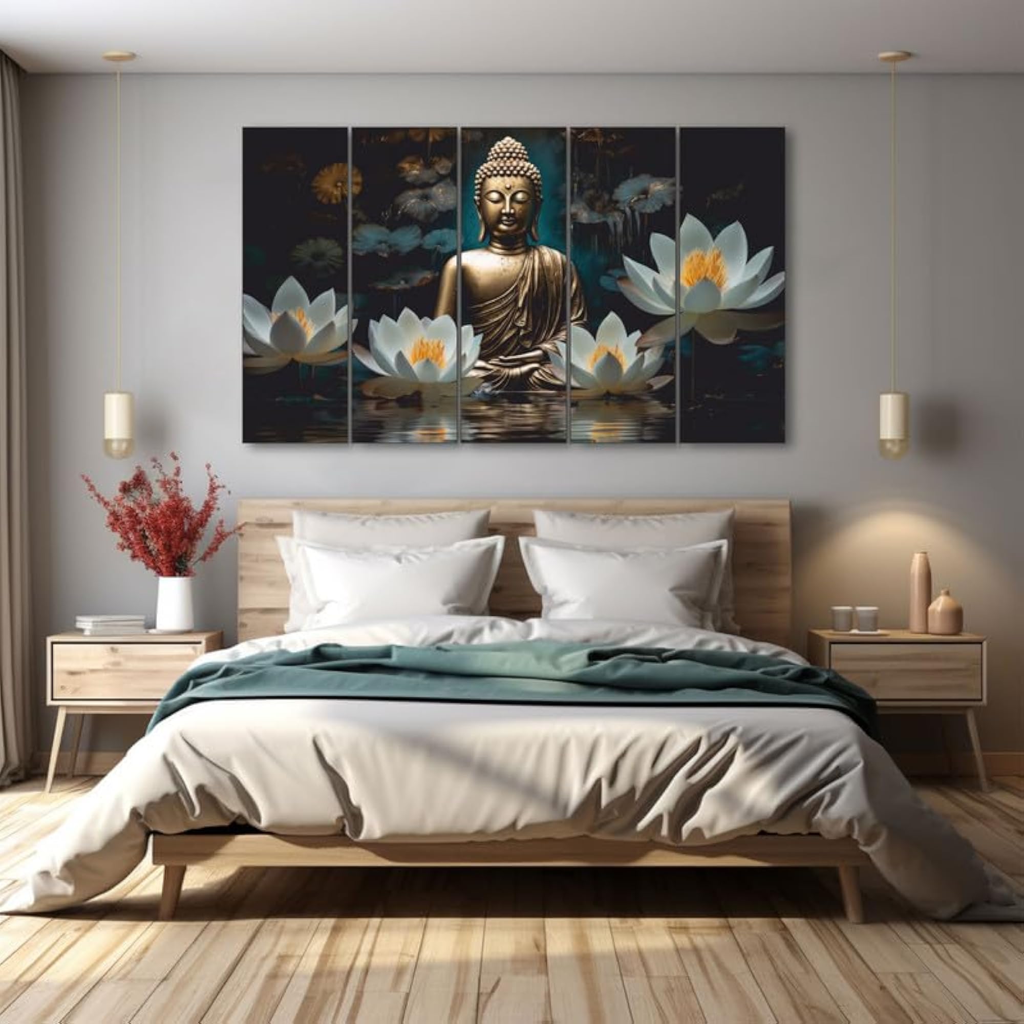 Lord Buddha Wall Painting for Living Room, Big Size