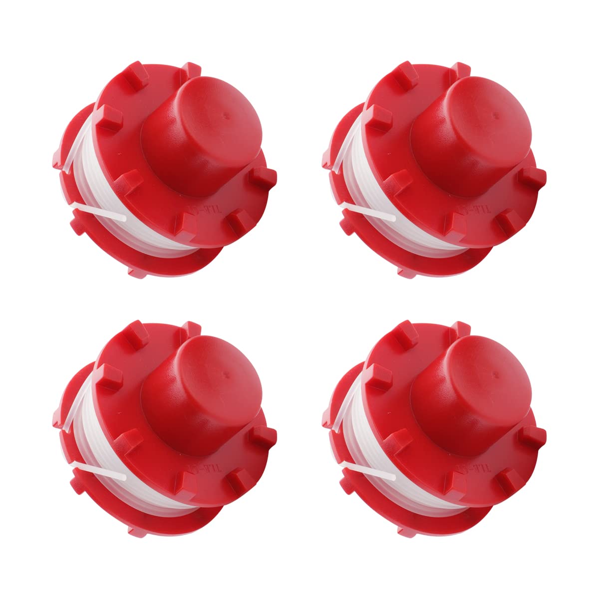 4 bobinas de hilo para desbrozadora GE-CT 36/30 Li E Solo, AGILLO 36/255 BL, AGILLO 18/200, longitud 8 m, de nailon, diámetro de 2 mm Bobina de Repuesto