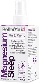 BetterYou Magnesium Sleep Body Spray - Relaxing Topical Magnesium and Essential Oil Spray - Lavender and Chamomile - Promotes Better Sleep - 3.38 oz