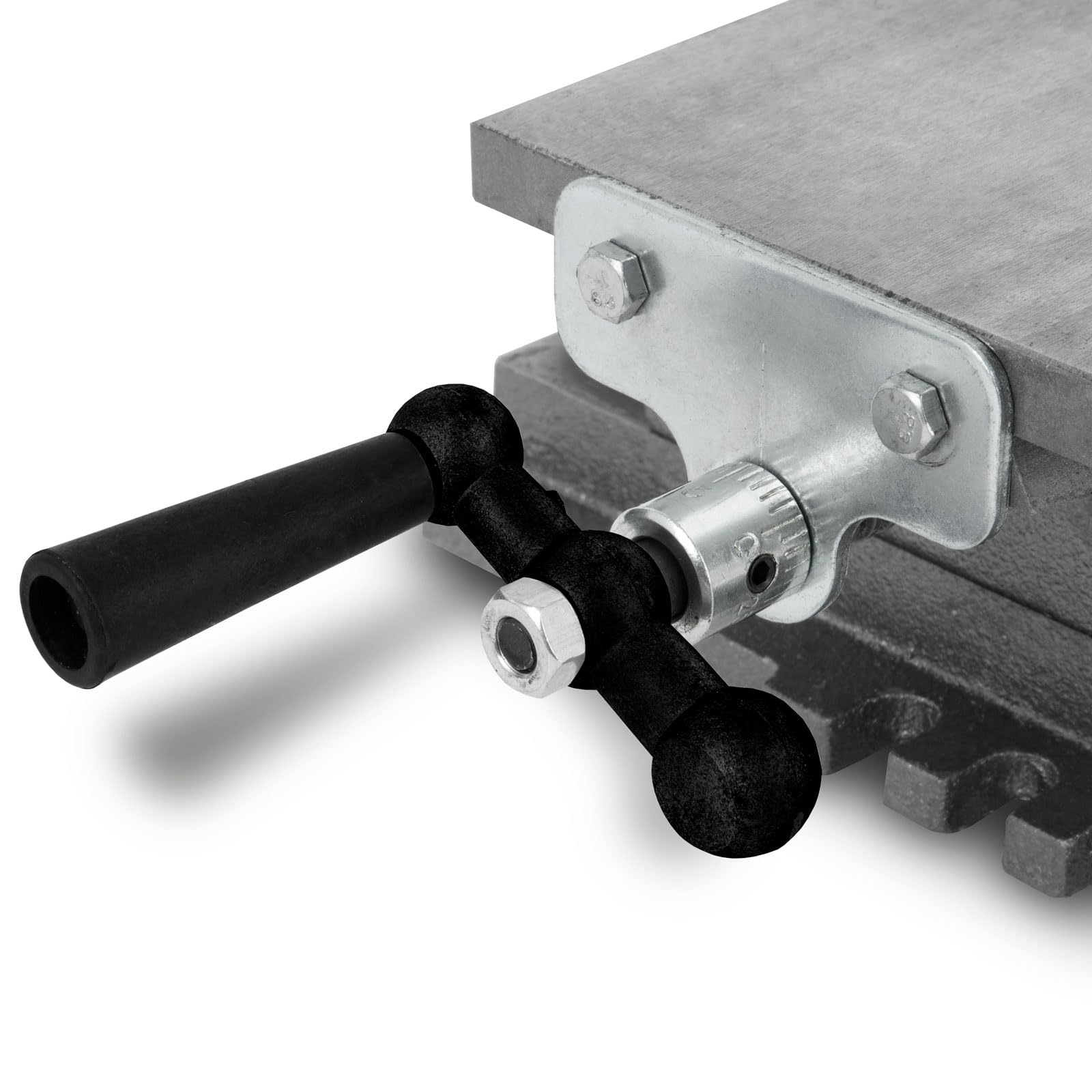 EBERTH Tavola a croce in ghisa e acciaio, piano di lavoro 120 x 230 mm, altezza 100 mm, morsa per lavori di foratura e fresatura, tavola di fresatura per trapano, fresatrice e banco di lavoro