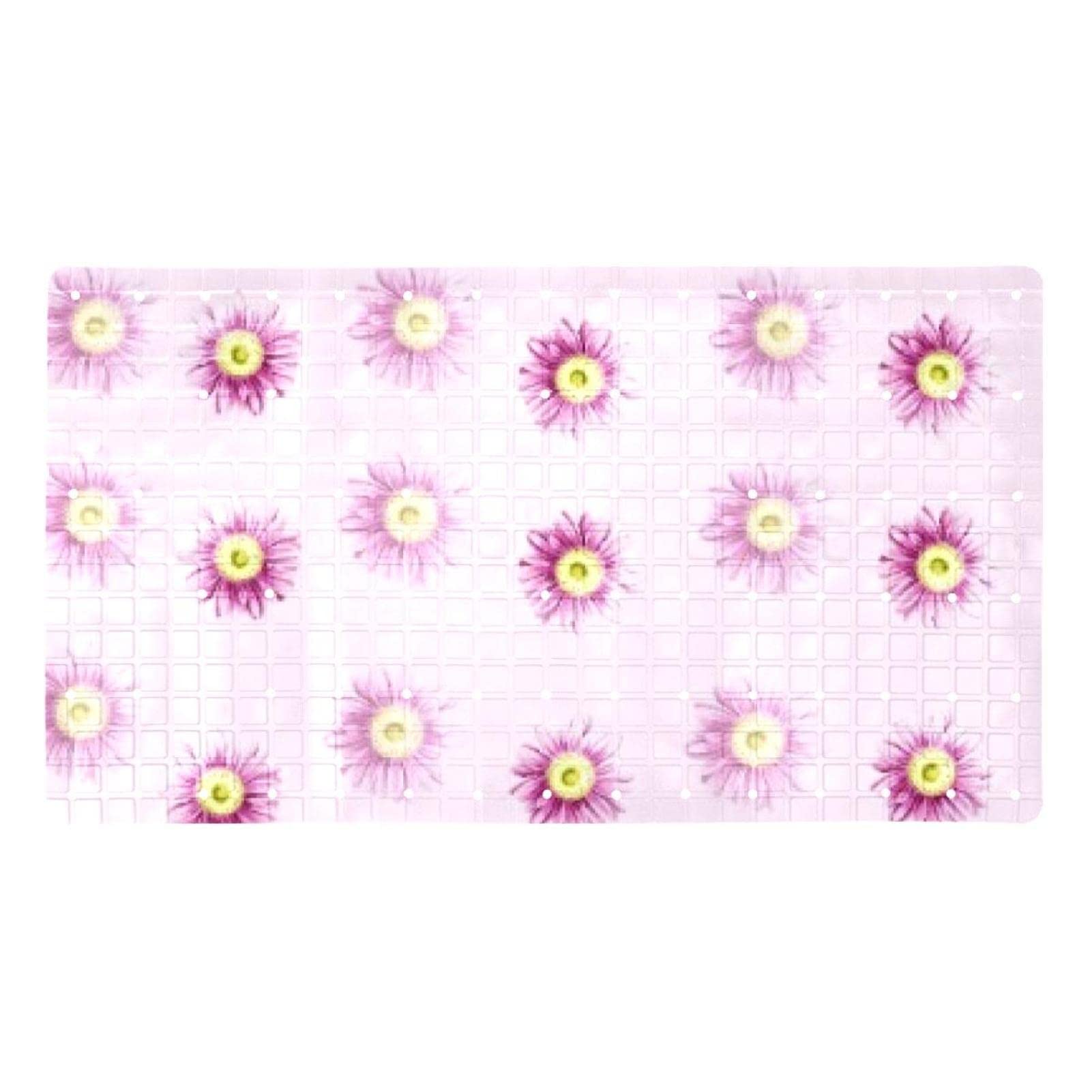 Alfombrillas de baño suaves color crisantemo rosa que cuidan a tu familia