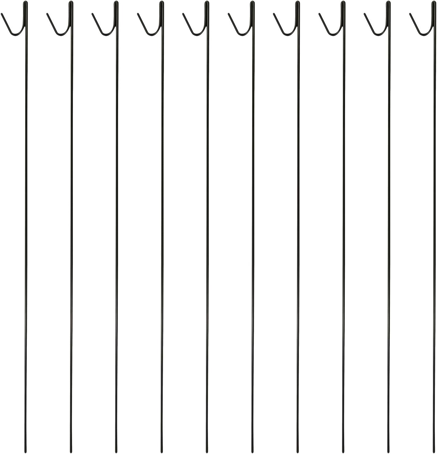 Woodside Pack of 10 Metal Barrier Safety Netting Fence Pins/Stakes 8mm x 135cm