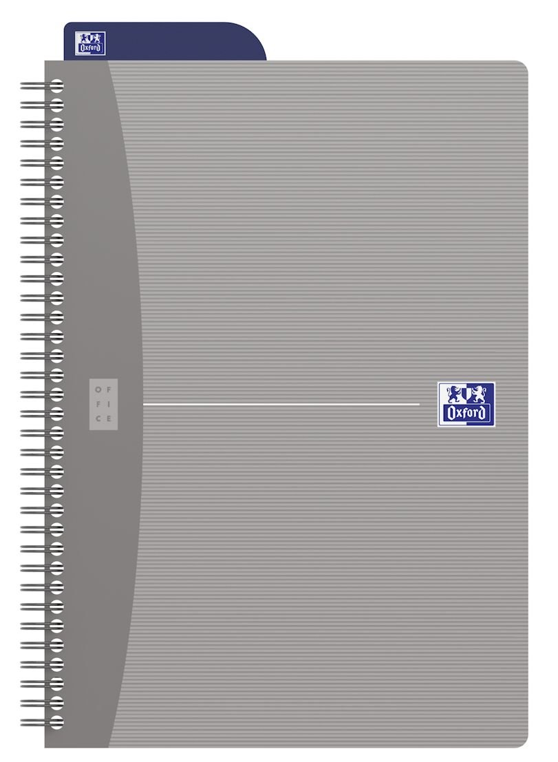 Oxford Cuaderno de espiral B5, cuadriculado, 180 páginas, 4 colores, 5 unidades