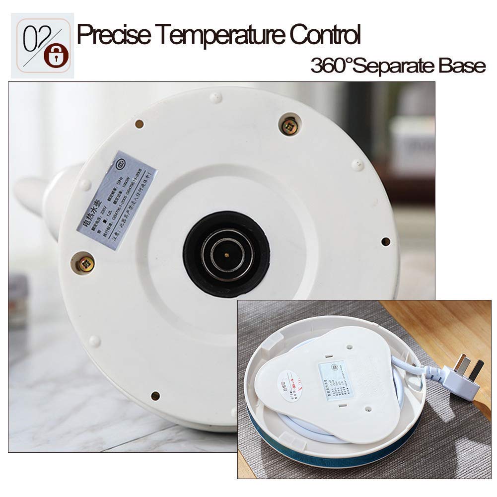 Czajnik elektryczny 1L Czajnik elektryczny Ceramiczny klasyczny klasyczny dzbanek na herbatę Bez wody, Szybki, zdejmowana podstawa, Suszenie w trybie gotowania - 1000 W/B innovate
