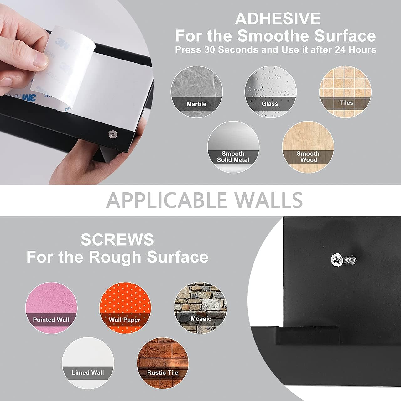 CERETIA Toilet Paper Holder with Phone Shelf SUS304 Stainless Steel Wall Mounted Toilet Paper Roll Holder with Shelf, Wall-Mounted with Screws for Bathroom : Tools & Home Improvement