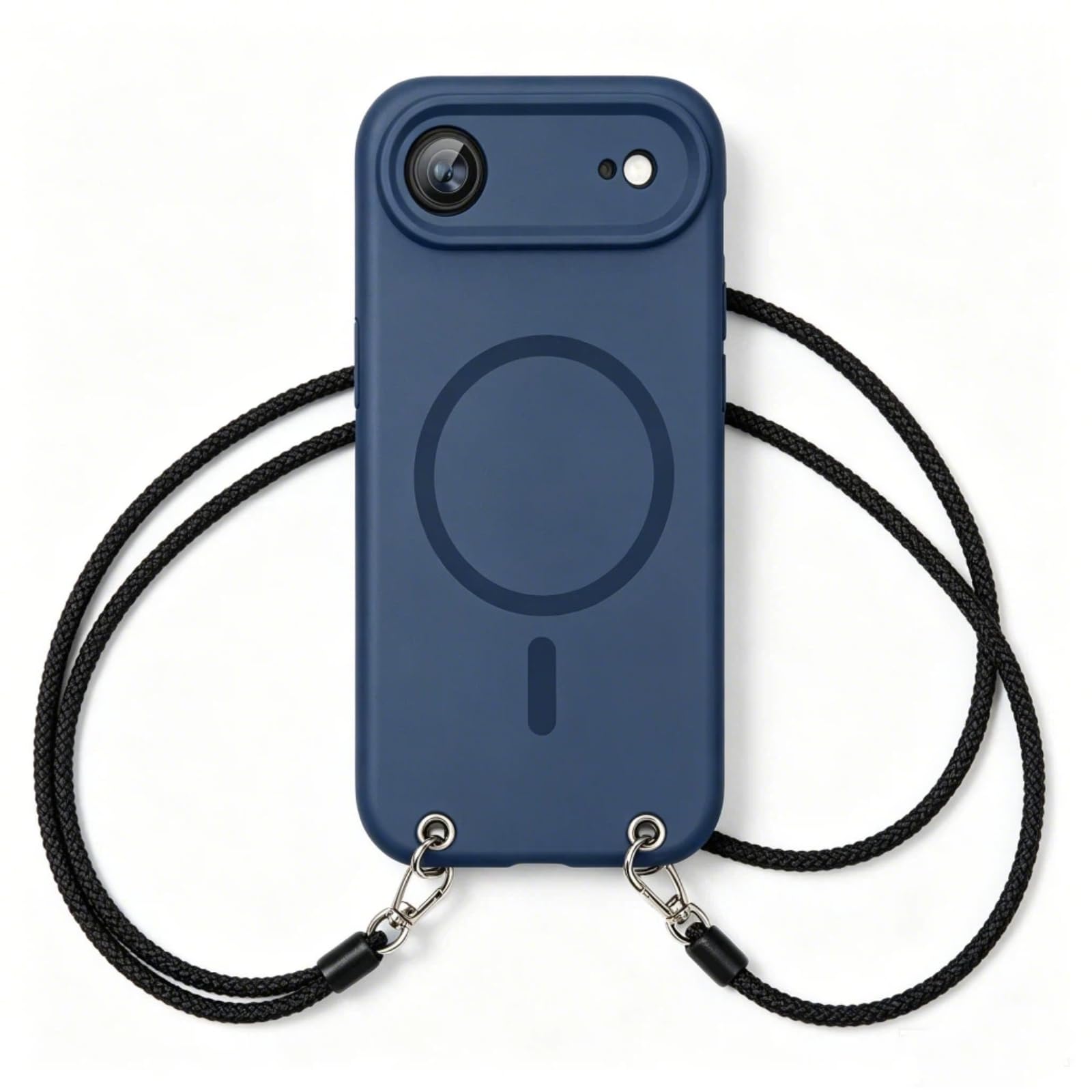 Miracase Magnetic for iPhone Air Lanyard Crossbody Case,Dark Blue