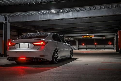 Miniatura 5 de iJDMTOY Barra de luz LED de ajuste universal de color rojo brillante 24-SMD compatible con el coche como luz antiniebla trasera o tercera lámpara