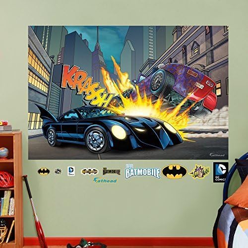 Amazon Fathead Batmobile Crash Mural Vinyl Decals by Fathead [並行輸入品] Fathead ホーム＆キッチン 通販