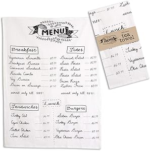 CTW Home Collection Menu Tea Towel