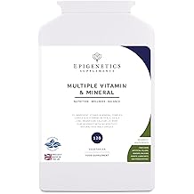 Multiple Vitamin & Mineral | 25 Ingredient Multivitamin & Mineral Complex | 120 Vegetarian Friendly Capsules UK Made | Long 2 Month Supply by Epigenetics Supplements