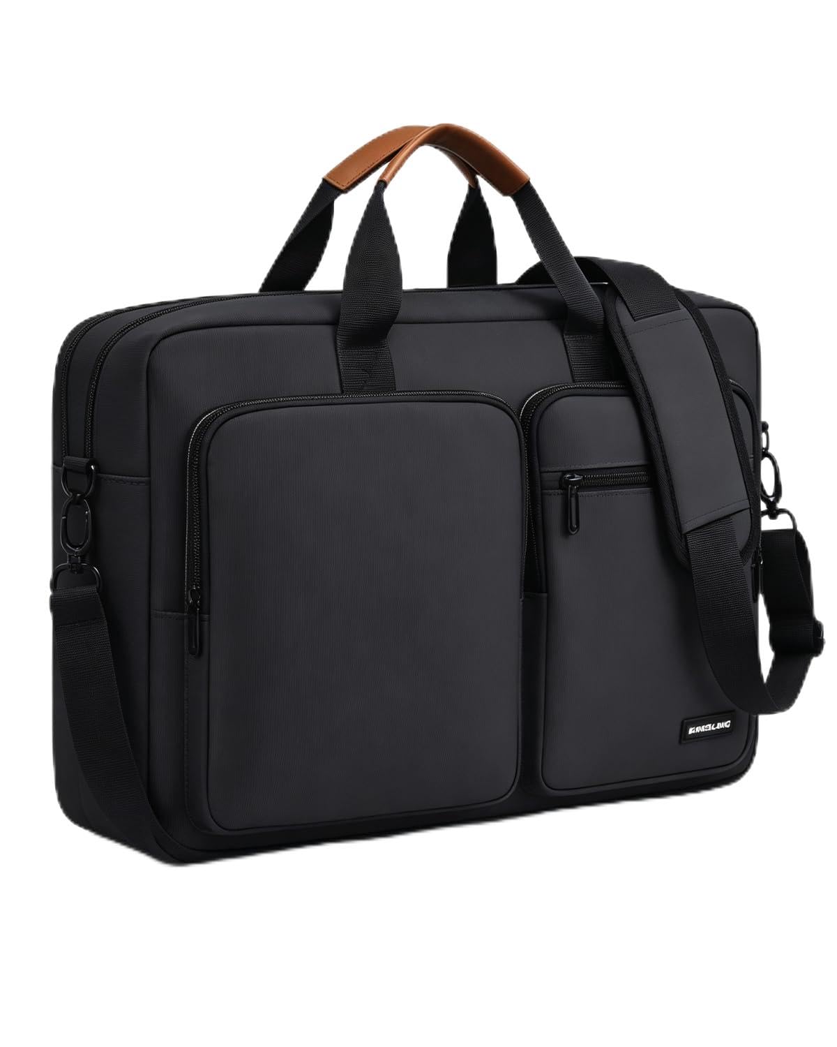 KINGSLONG Torba na laptopa 17,3" dla mężczyzn i kobiet: wodoszczelna torba biznesowa z ochroną laptopa 360°, duża aktówka do biura, pracy, na uczelnię i w podróż, torba na notebooka 18 l z paskiem na