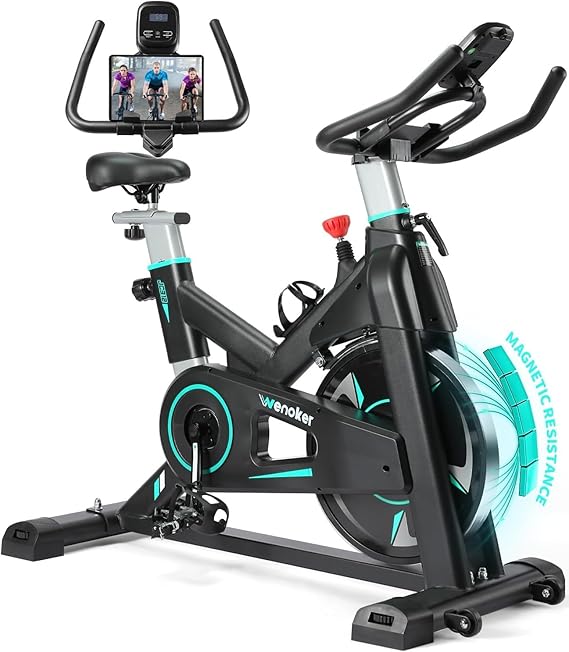 exercise bike, adjustable magnetic resistance, exercise bike with comfortable seat and screen, cardio exercise bike, load capacity of 160 kg