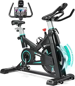 exercise bike, adjustable magnetic resistance, exercise bike with comfortable seat and screen, cardio exercise bike, load capacity of 160 kg