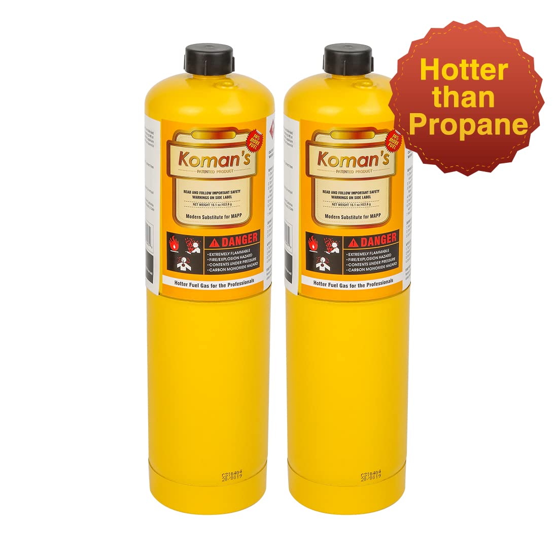 Buy Pack of 2, KOMAN Modern MAPP Gas Cylinders, 16.1 Oz, 14 More Bonus