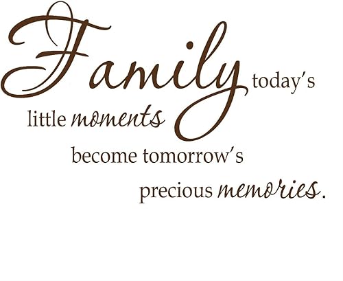 Miniatura 5 de VWAQ Family Today's Little Moments - Calcomanías de pared con frases y refranes, expresiones artísticas, decoración del hogar (negro)