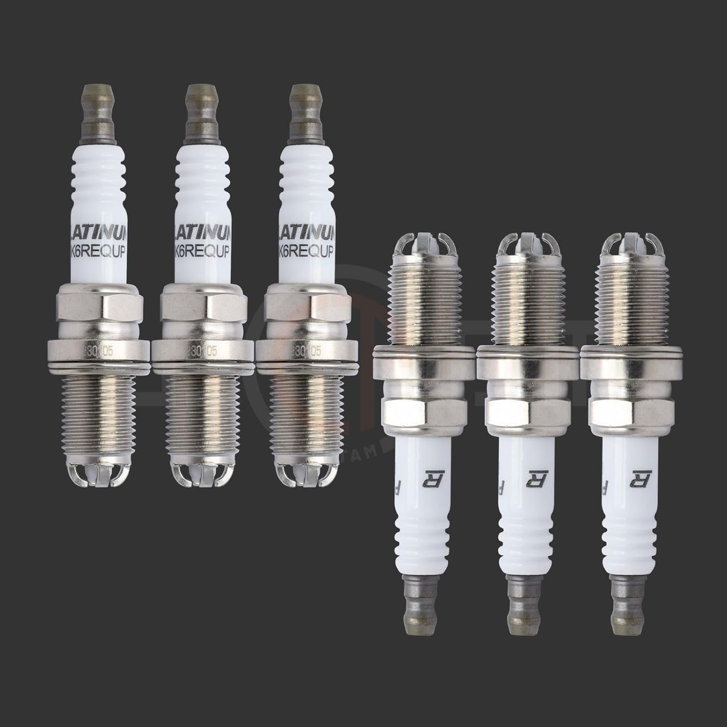 Automotive Replacement Spark Plugs 6 PCS 12120037607 Spark Plugs BKR6EQUP 3199 Compatible with BMW 320i 323i 525i X3 X5 745i X3 X5 Z3 Z4 Z8 Mini Cooper...