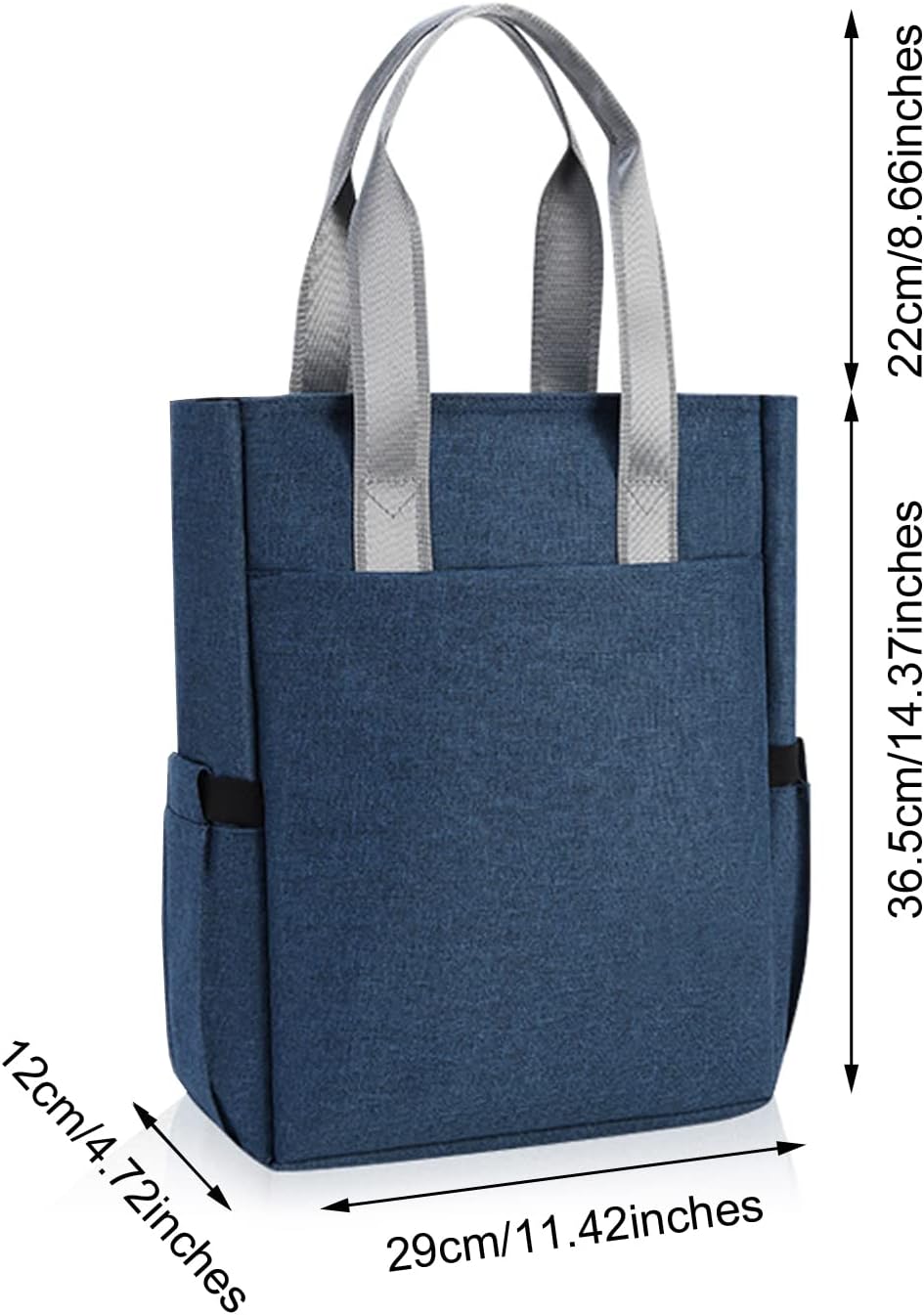 Oxford Document Bag with Handle and Meeting Office School Organizer File Tote Bag for Carrying Paper Files Books 1 Pack Blue image 3