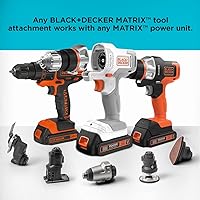 Vista 6 de BLACK+DECKER Kit de taladro/destornillador inalámbrico 20V MAX Matrix, blanco (BDCDMT120WC1FF)