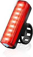 Vista 1 de Luz trasera de bicicleta, recargable por USB, luz trasera de 40 horas de larga duración, luz trasera LED brillante, 5 modos, IPX5 impermeable, luces