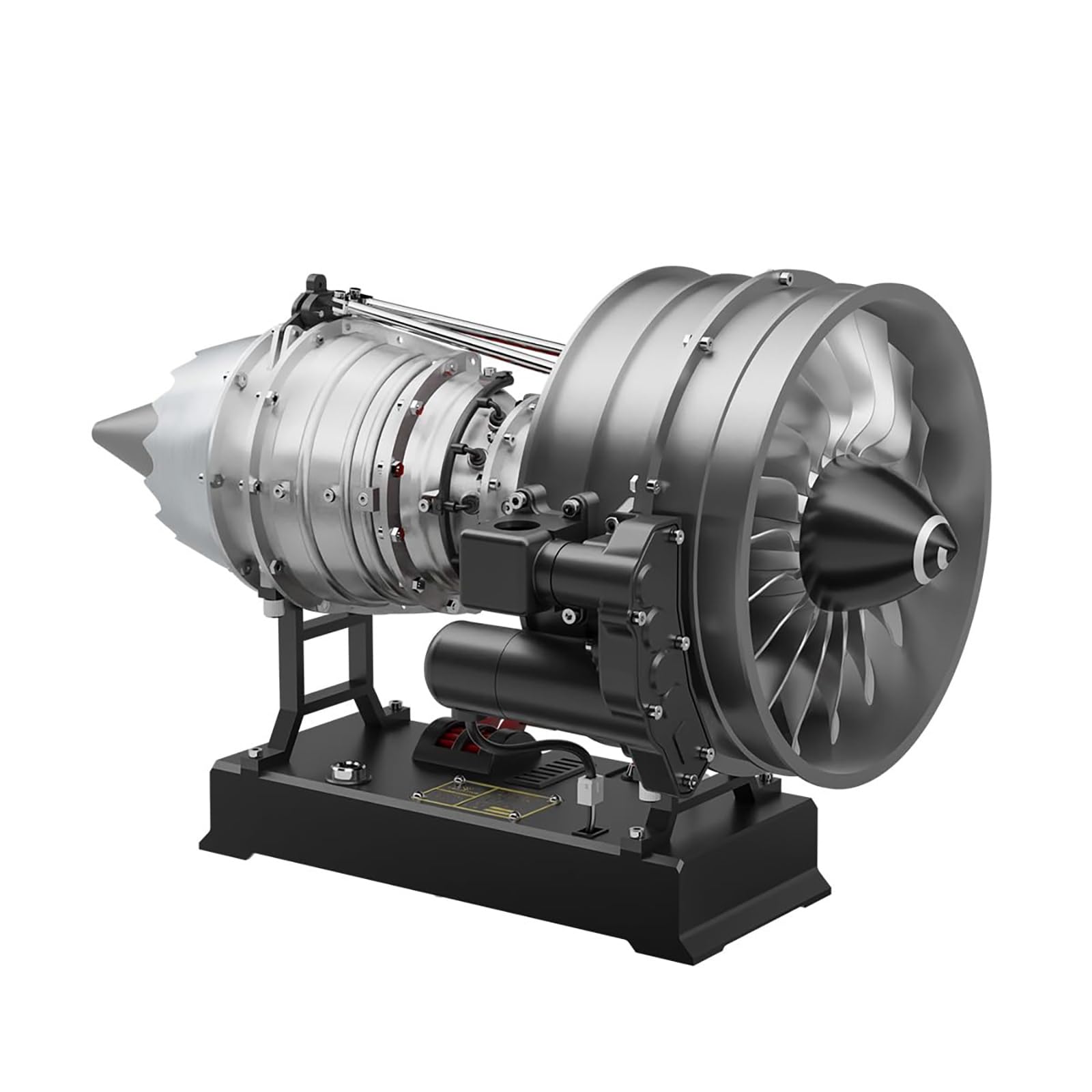 Kit de modelo de motor a reacción de aviones de montaje de metal, turbofan de doble carrete con más de 300 piezas, estructura 3D realista para coleccionistas adultos