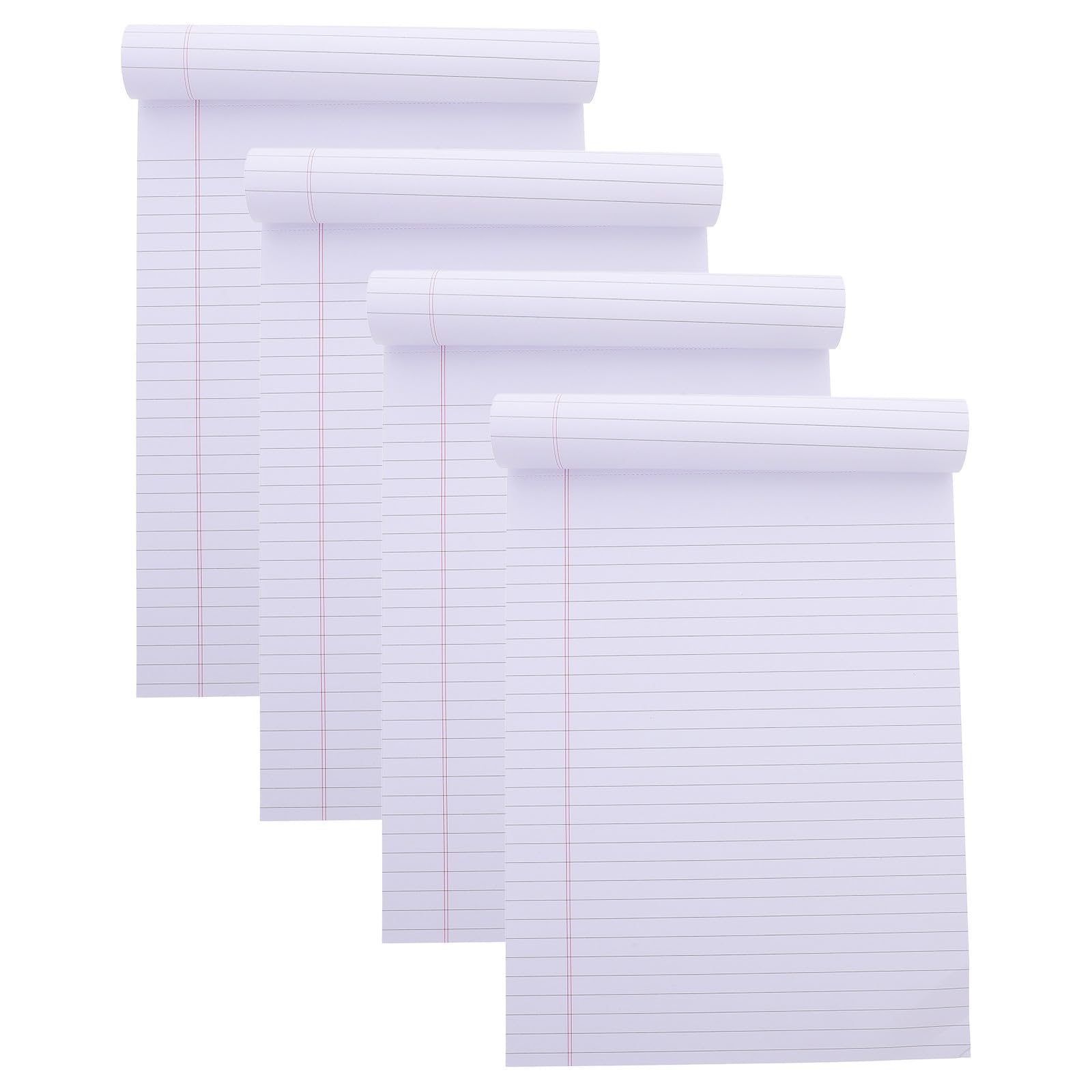 Cuaderno de Notas Legal A4 de 4 Piezas, Papel Blanco Rayado