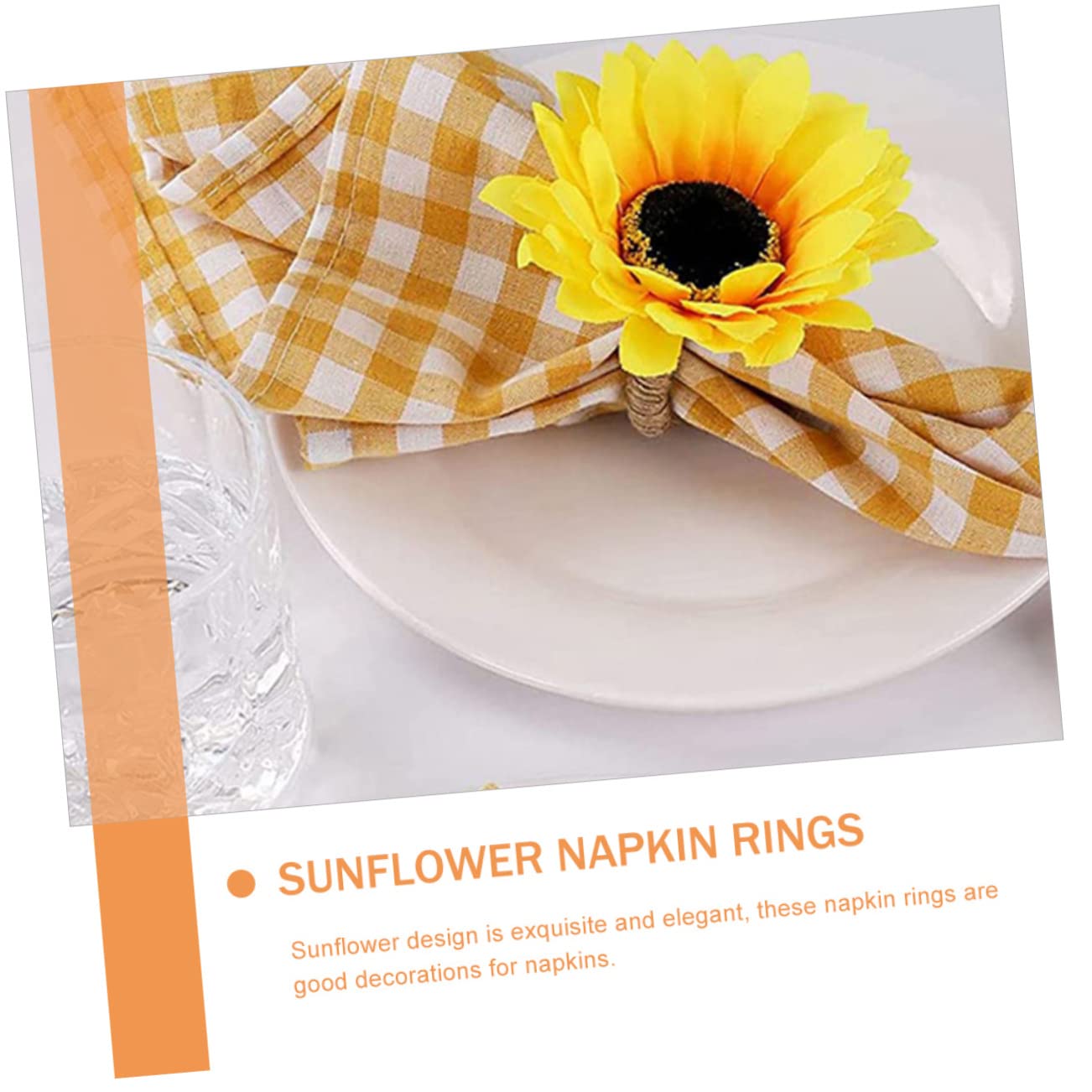 IMIKEYA 30stücke Sonnenblumen Serviettenringe Künstliche Sonnenblumen Dekoration Langlebige Serviettenhalter Für Partys Hochzeiten Und Festlichkeiten Einfach Zu Reinigen Und