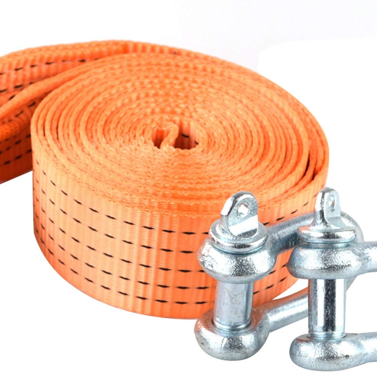 Cinghia per Cavo di Traino da 5 Metri, Cinghia per Traino per carichi Pesanti 4 × 4, con 2 Ganci per Fune di Traino, Cinghia per Traino di 5 tonnellate (11023 lb)