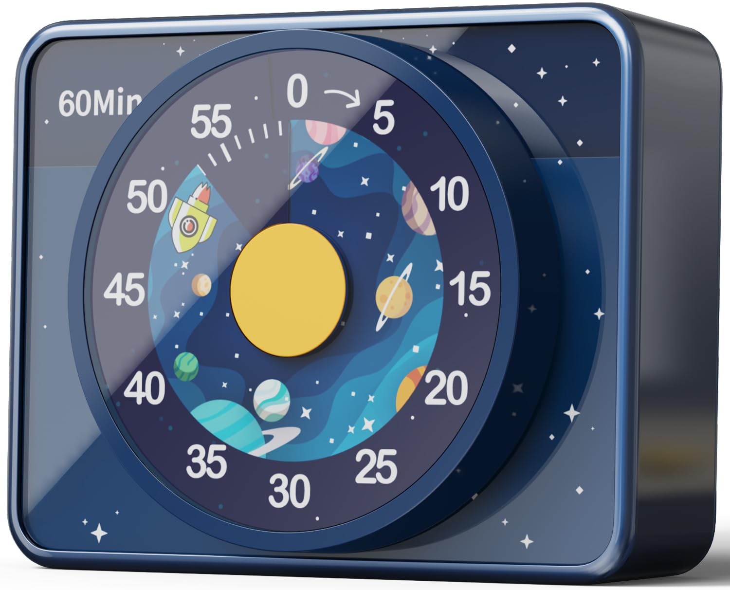 VOCOO Classroom Visual Timer for Kids 60-Minute Silent Countdown Strong Magnet for Classroom/Desk,Time Management Tool for School Study,Kitchen Cooking,Stick to Fridge,Batteries Included(Blue)