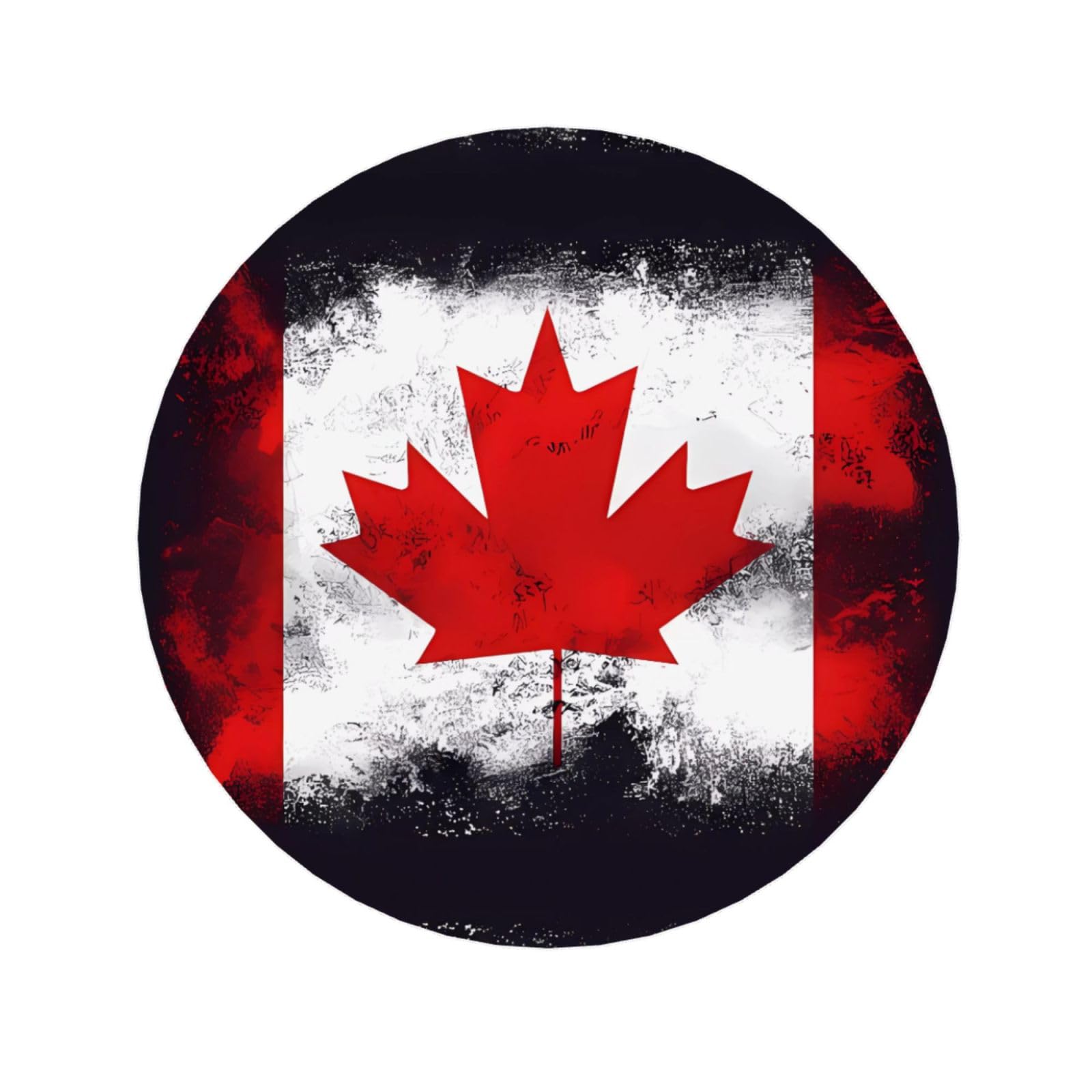 Round Canadian Flag Pattern Magnets 2.2 in - Acrylicï¼Œ Strong & Non Scratch for Fridge,Locker,Office & Kitchen Deco