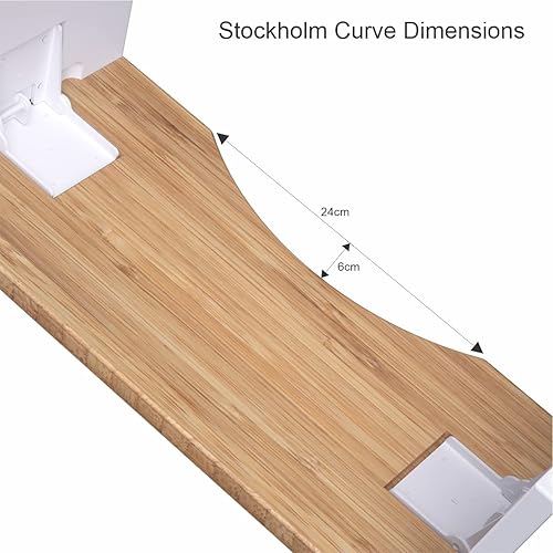 Vista 12 de Squatty Potty Oslo Taburete plegable de bambú – 7 pulgadas, taburete de baño plegable para niños y adultos – marrón, portátil y ahorro de espacio