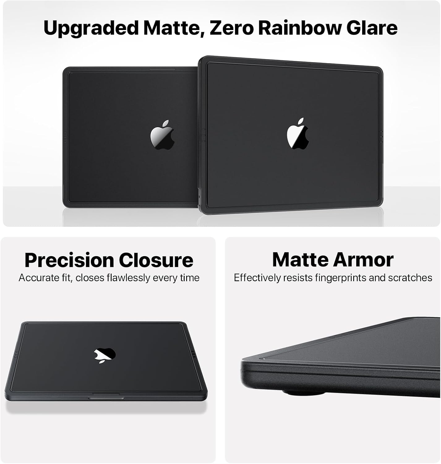 Soonjet Compatible with MacBook Air 13 inch Case M5 M4 M3 M2 2026 2025-2022, Release Model A3449 A3240 A3113 A2681, [Anti-Crack Upgrade] Hard Shell Laptop Cover for MacBook Air 13.6 inch – Space Black