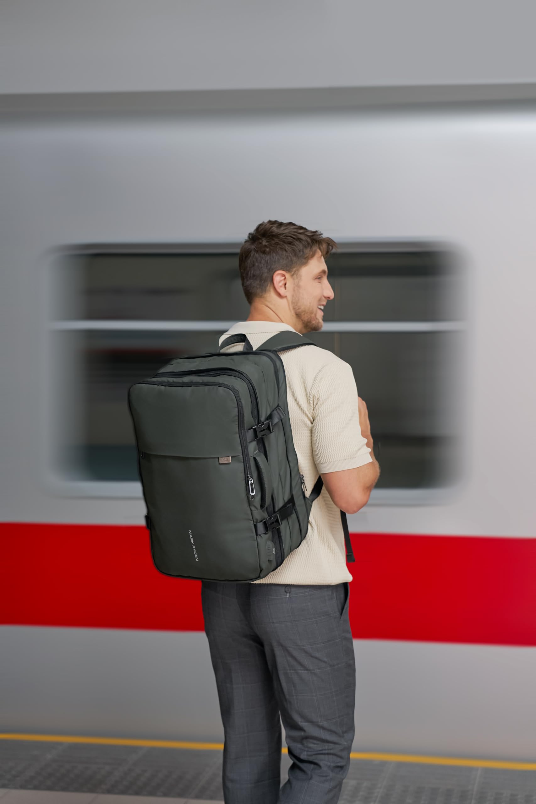 Mark Ryden Sac à dos extensible pour ordinateur portable de 17" 30 à 40 l - Fermeture éclair YKK