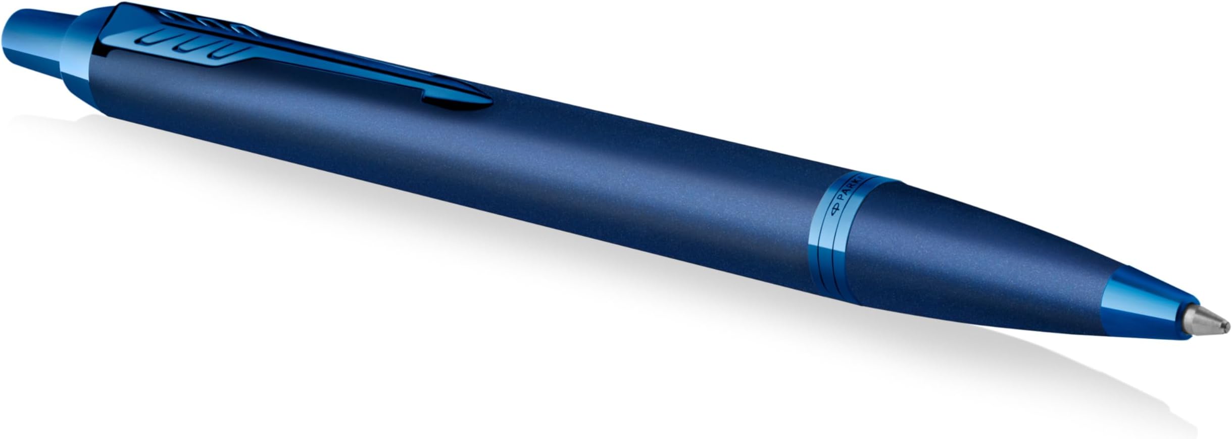 IM Monochrome Ballpoint Pen | Blue Finish and Trims | Medium Point with Blue Ink | Gift Box