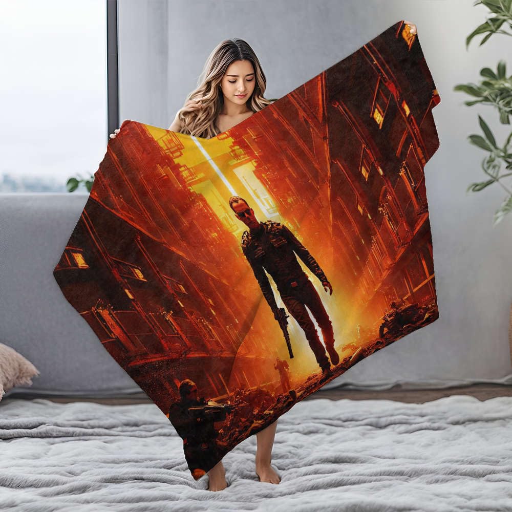 Couverture en flanelle blanche pour lit idéale pour vos soirées cinéma