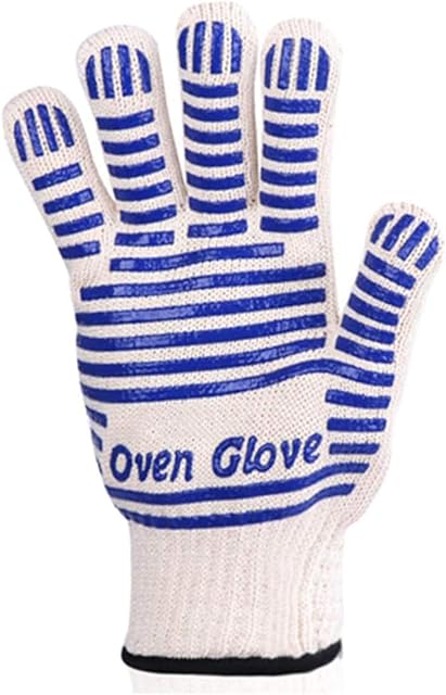 Kelly' Harvest House Oven Glove, Revolutionary 932°F Extreme Heat Resistant Gloves - Thick, Light-weight & Flexible, Use in Dutch Oven, Big Green Egg, Pizza Stone, Cast Iron PanBlue1 pcs