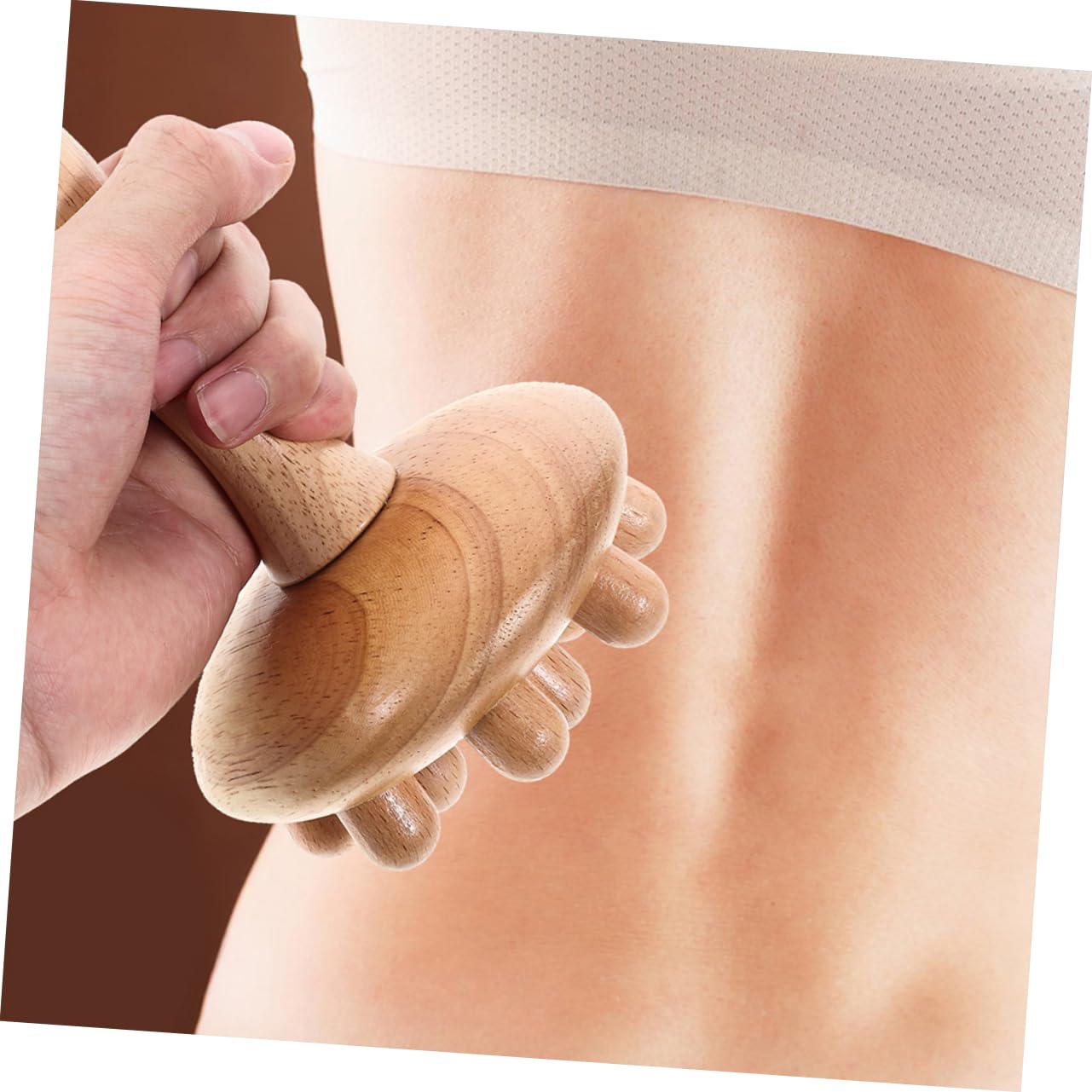 Vaguelly 2 Stück Holzmassagekamm für Kopfhaut Kleiner Kamm mit Breiten Zinken Ergonomischer Griff zur Entspannung
