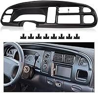 Vista 1 de G-PLUS Bisel de cubierta de tablero con 8 clips compatible con Dodge Ram 1500 1998-2001/Ram 2500 3500 1998-2002#5GK51DX9AA, 5EU11DX9AB, 68042746AC