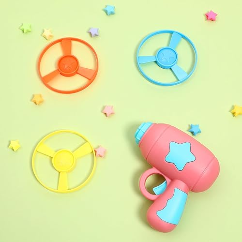 Miniatura 4 de Alipis Juguete de caza de gato, 1 juego de juguete divertido para gatos, disparador de disco interactivo, disparo, lanzador de discos voladores para