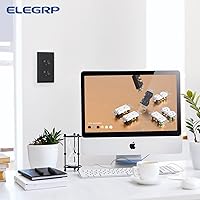 Vista 6 de ELEGRP Receptáculo dúplex con placa de pared, toma de pared eléctrica estándar de 20 A 125 V, resistente a manipulaciones TR y resistente a